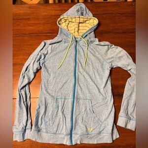Under armor light weight Blue and Yellow Hoodie